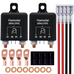 2 Pack 12V 200 Amp Continuous Duty Relay Switch Car Starter Heavy Duty Split Cha