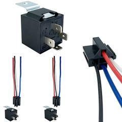 4-Pin 40/30AMP 12V DC Relay Kit, SPST Automotive Relays, Pack of 2