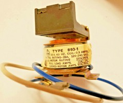 NOS WR Relay Type 893-1 25V 60Hz Coil 0.3 Amps 21A
