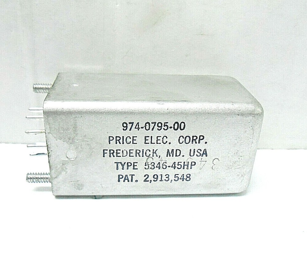 974-0795-00 RELAY, 1 KILOHM/ 28 VDC/ 2 AMPS/ 115 VAC NEW OLD STOCK VARIOUS MFG.