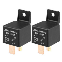 X AUTOHAUX 2Pcs Car Relay On/Off Normally Open 4 Pin 12V 80Amp SPST Model JD2912