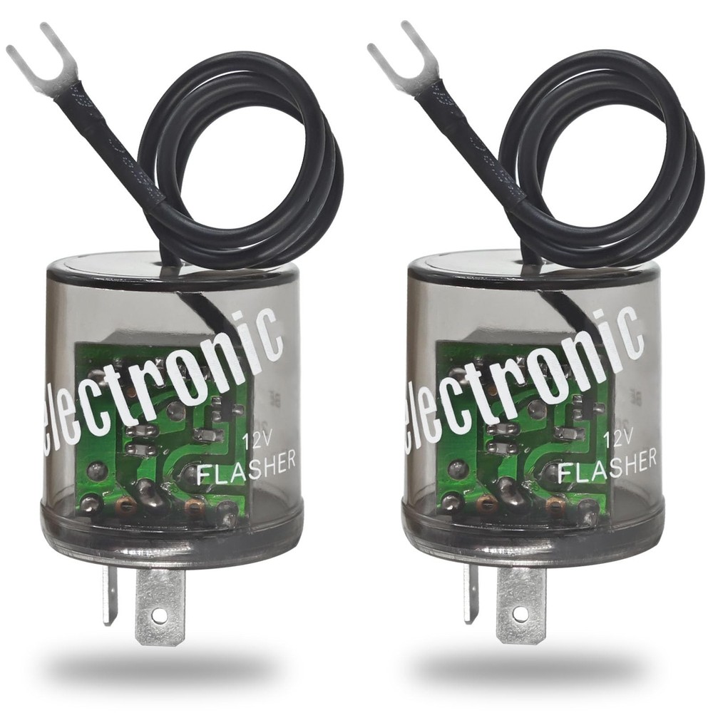 Heavy Duty 12V LED Flasher Relay 2 Pins – Turn Signal Relay Pack of 4 for Auto &