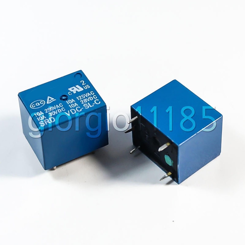 NJ STOCK 10pcs Mini 24V DC Power Relay SRD-24VDC-SL-C PCB Type