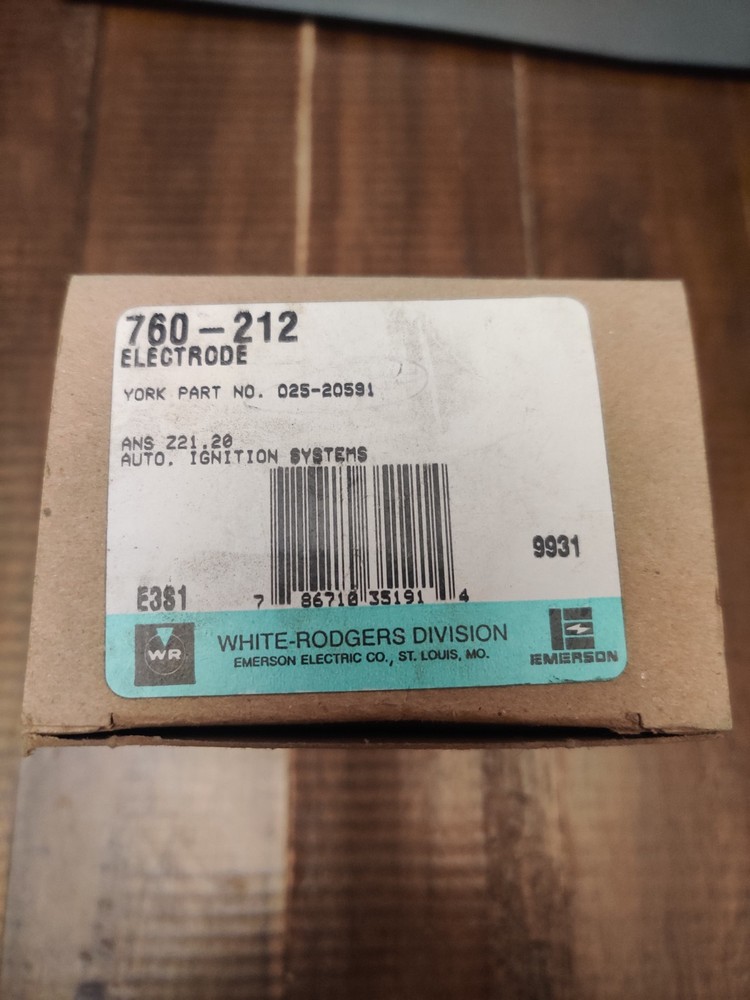 White Rodgers Emerson 760-212 Electrode Brand New in Box