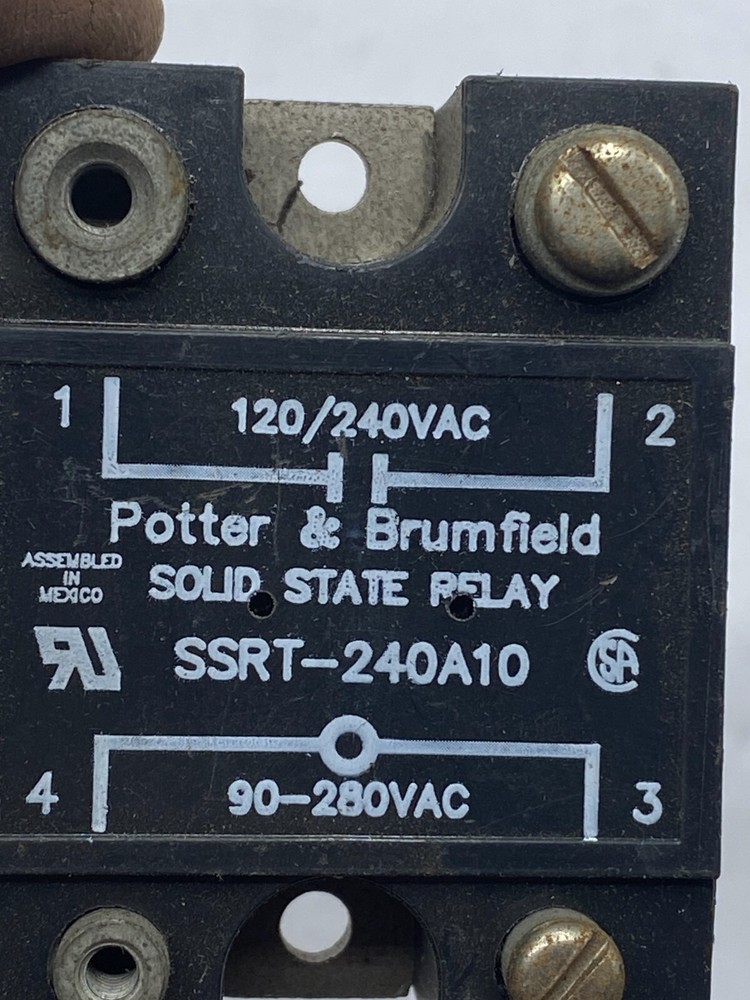 Potter & Brumfield SSRT-240A10 Solid State Relay 10A 240VAC 90-280VAC Control ✅