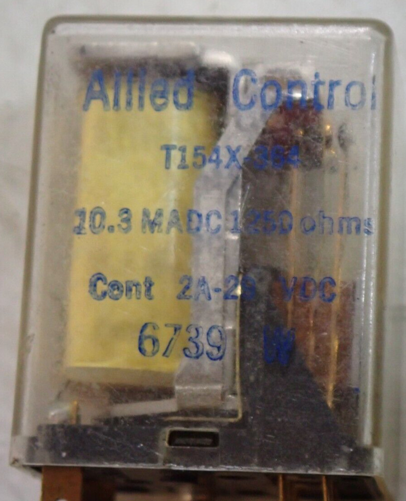 Allied Control T154X-364 10.3 MADC 1250 Ohms Cont 2A-29 VDC 6739W Relay