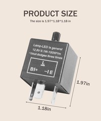 Compact 12V CF-13 LED Flasher Relay – Easy Install for Cars, SUVs, Motorcycles