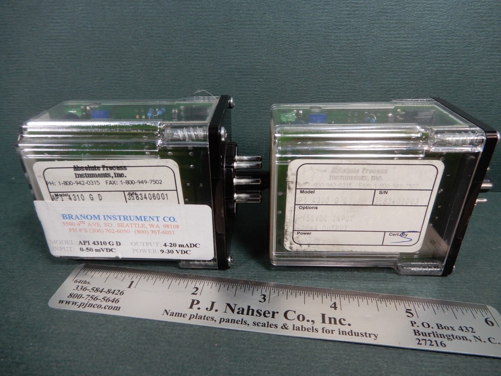 Absolute Process Instruments API4310GD & API4300GD Output Loop Trackers Used