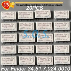 20* Power Relay For Finder 34.51.7.024.0010 24VDC 6A 34.51.24VDC 5Pins SPDT US