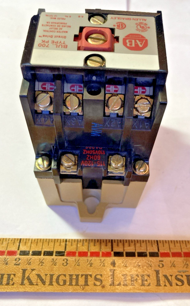 ALLEN BRADLEY 700 TYPE PK 400A1 AC RELAY SER.B 600VAC 10A 700-PK400A1 B- CHECKED