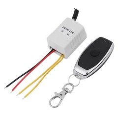 Wireless Relay, 12V 20A RF Remote Control 1 Channel Reed Relay DC4, 433 MHz Wirel…