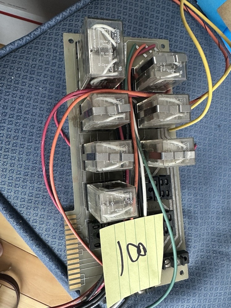 Lot 8 (7) Used 24VAC Relays With Sockets Mounted On Board