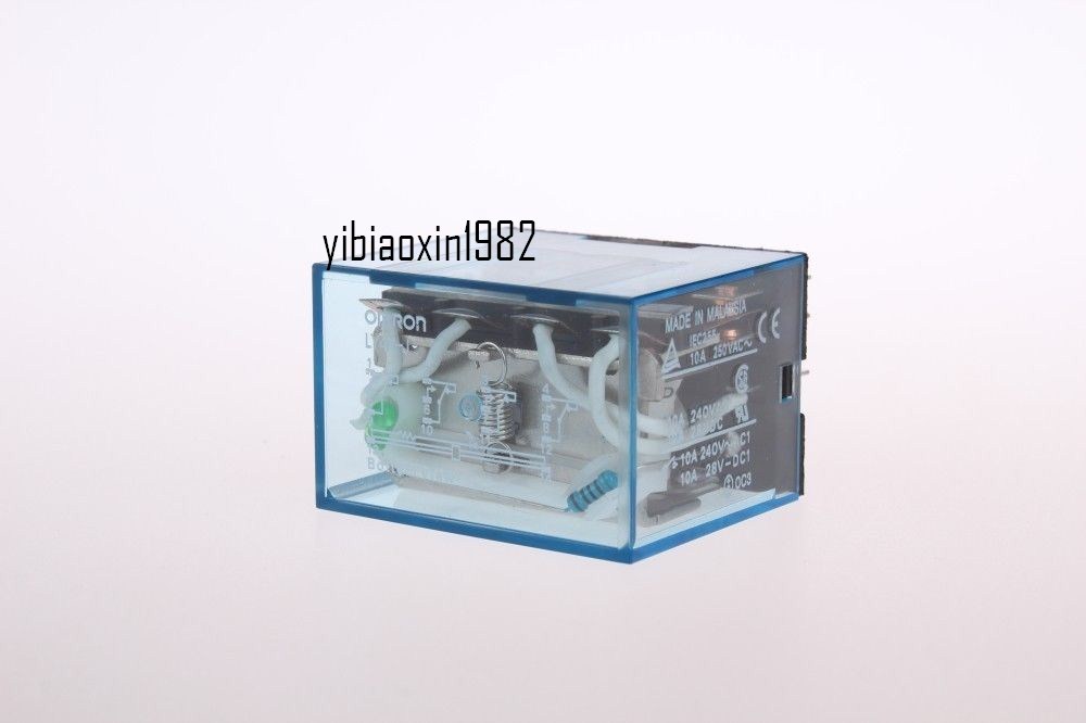 NEW LY4NJ HH64P 110VAC Coil Voltage 14-Pin 4PDT Red LED Light Power Relay