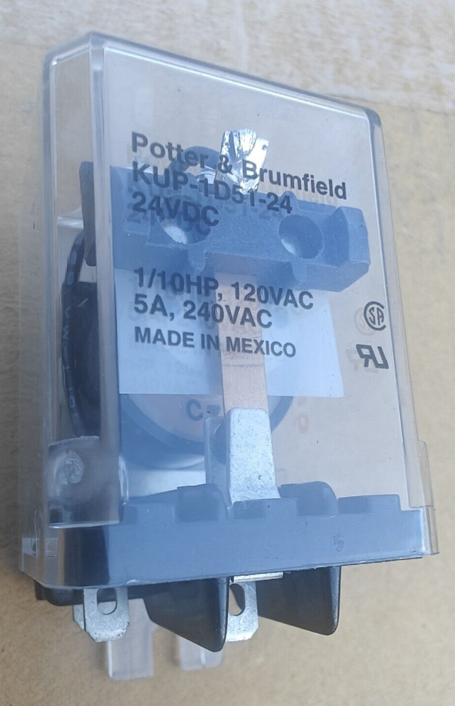 TE Connectivity / Potter & Brumfield KUP-1D51-24 Relays 120-240VAC 5A / 24VDC