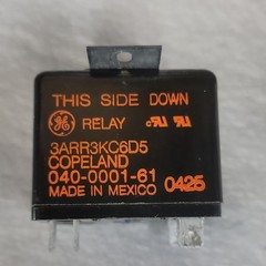 Copeland Power Relay 25A 31-40V AC SPST 3-Pin Bolt-On 3ARR3KC6D5 040-0001-61