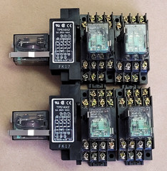 FUJI ELECTRIC HH54P-FL RELAY WITH SOCKET TP514X2, LOT OF 6