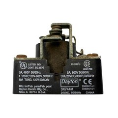 Dayton 3X744M 5-Pin Open Power Relay 24V AC 5A 480V 50/60Hz