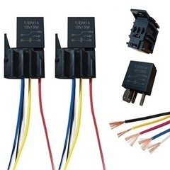 5 pin 12v 30A Automotive Relay with Harness 2Pack Manual Relay 12 Volt Relay Rep
