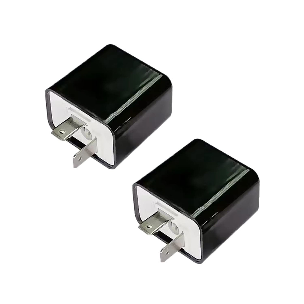 12V 2PCS Adjustable 2 Pin Prong Flasher Replacement Compatible with LED Electron