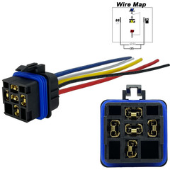 12VDC 80/60Amp Waterproof Relays, 5-Pin SPDT Automotive Relay with Pigtail, Pack