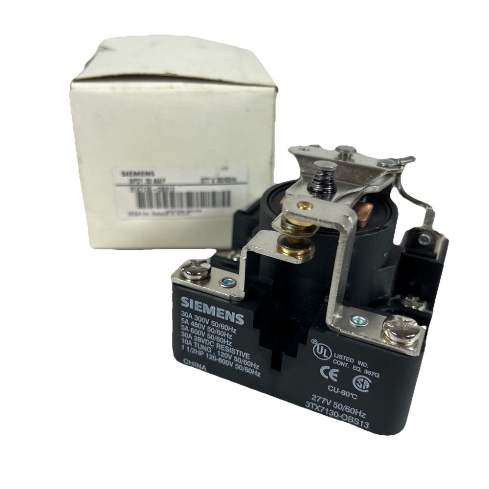 Genuine Siemens Open Power Relay 30A SPDT 277V | 3TX7130-0BS13