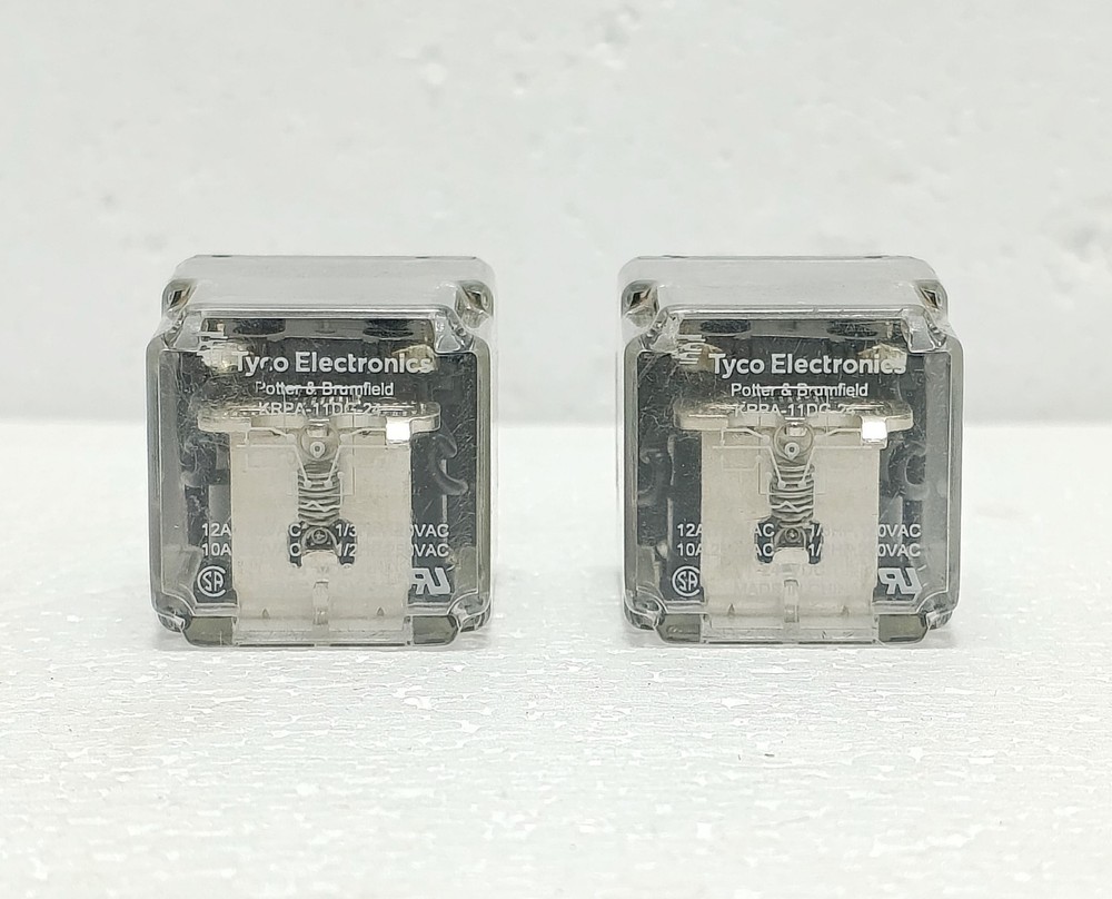 TYCO KRPA-11DG-24 POWER RELAY 10A 24VDC DPDT OCTAL 8-PIN LOT OF 2 NEW NO BOX