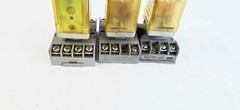 Lot of 3 Idec RR2P-UL 24VDC DC24V Ice Cube Relay 2 Pole W/ SR2P-06 Socket Base