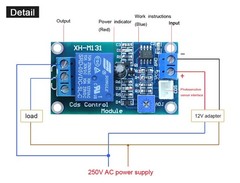 XH-M131 DC 5V Light Control Switch Photoresistor Relay Automatic Control Module