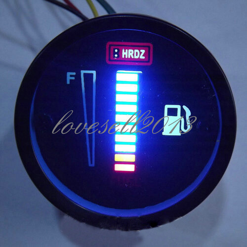 Universal Car 2″ 52mm Fuel Level Meter Gauge Motorcycle LED Digital Display
