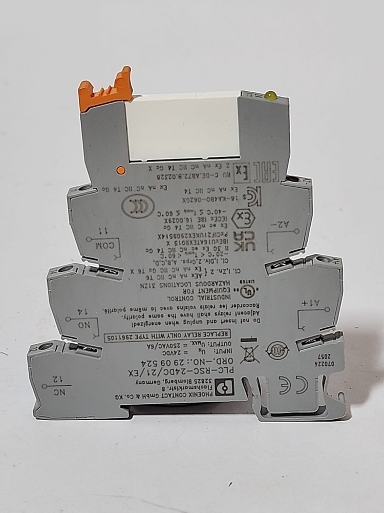 LOT OF 7 Phoenix Contact PLC-RSC-24DC/21/EX Relay Module 24VDC 2909524