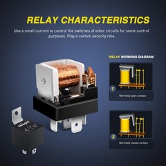 New Listing10 Pack SPDT 5PIN Electrical Relays 12V 30/40 Amp 5-Pin Switch Rel…