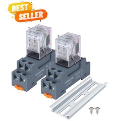 Professional Grade 2PCS 10A AC Relay with LED Indicator & DIN Rail Compatibility