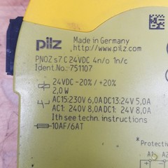 pilz PNOZ s7 C 24VDC 4n/o 1n/c, 751107 Safety Relay – USED