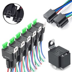 4Pin SPST Reliable 6pcs 30A Blade Fuse Automotive Relay Harness 24V DC