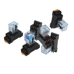 6 Pcs HH54PL Coil Power Relay 14PIN With Socket Base AC 110V✦Kd