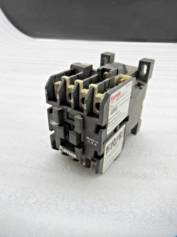 FURNAS Control Relay Coil Contactor 10A 120V Series E Cat. 46US31 (Fast Shipp)