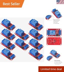 10Pcs 5V Relay Module 1-Channel, Normally Closed, 10A, Screw Mount