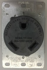 Leviton 7313-S00 NEMA TT-30R 30A 125V Flush Mount Grounding Receptacle