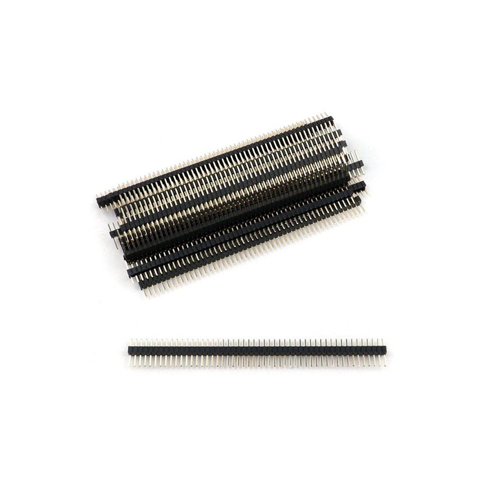 Single Straight Row Pin Header Strip 50 Pin 1.27mm Pitch PCB Connector Kit