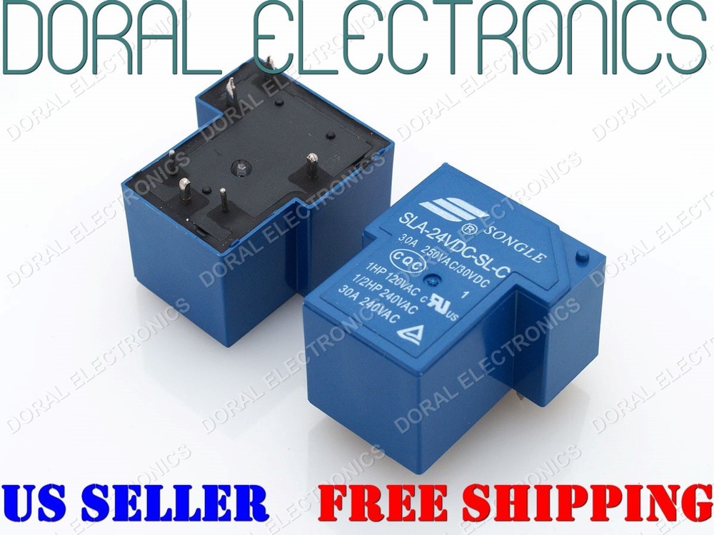 1 PC SLA-24VDC-SL-C Songle Relay 24VDC 30A 250VAC 30VDC 6 Pin 24V DC 24 Volt V