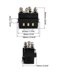 QWORK Solenoid Relay, 2 Pack 12V 500A Winch Relay Solenoid Replacement Contac…