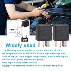 12V 10A 20A 30A 5-Pin Automotive Micro Relay, 2-Piece Replac Size: 5pin (2pcs)