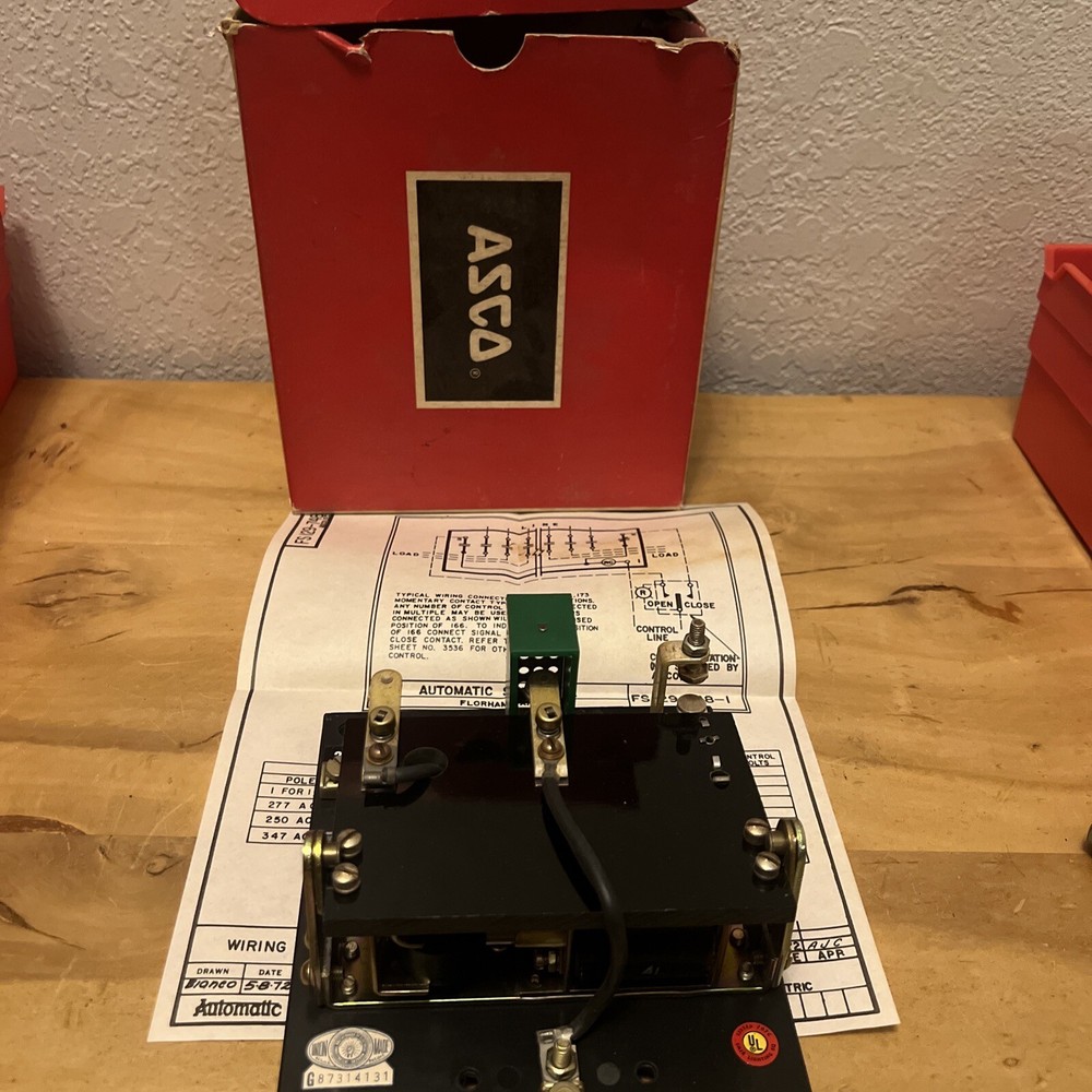 Automatic Switch ASCO 16610 Switchboard Relay 115V Coil, 1 Pole , 25A NOS