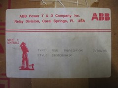 ABB Type MG-6 Style 289B360A10 Auxiliary Relay 2 Amps DC