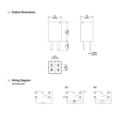 (Pack of 2)For Song Chuan Relay 301-1C-C-R1 U01 12VDC
