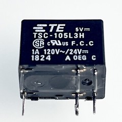 [1x] TSC-10 TEC P&B Telecom Signal PCB Relay 5VDC 30mA 1pole 1A/120VAC