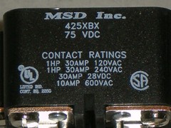 New! MSD Relay 425XBX Free Shipping! 75 VDC A425XBX