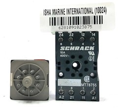Schrack Multimode MT221024 Power Relay, Multimode, DPDT, 24 VDC, 10 A, MT, Panel