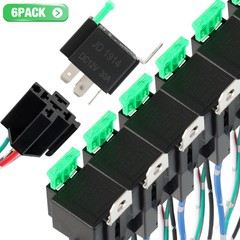 12V Fuse Relay 6 Pack Switch Harness Set 5 Pin SPST 16 AWG Electrical Relays US