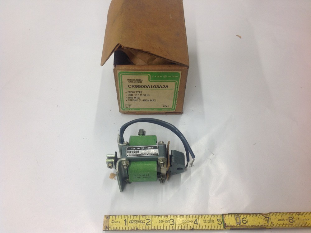 GE CR9500A103A2A Industrial Solenoid 115V Coil, End MTG, 1/2 Stroke NEW IN BOX